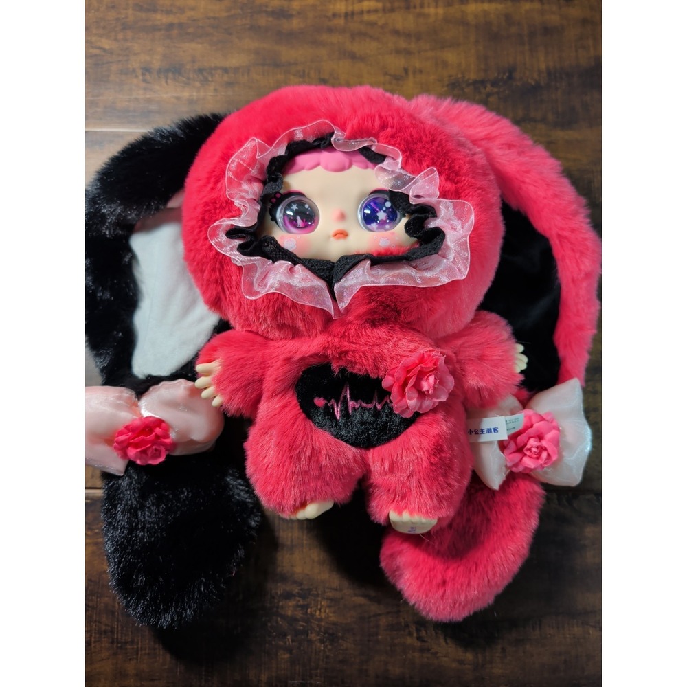 Jiimo Little Princess Rose Dream Island 600% Collectible Plush Black Pink Bunny